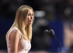 GOP 2016 Convention - Ivanka Trump, daughter of Republican Presidential Nominee Donald J. Trump, speaks during the final day of the Republican National Convention in Cleveland, Thursday, July 21, 2016. (AP Photo/Mark J. Terrill)